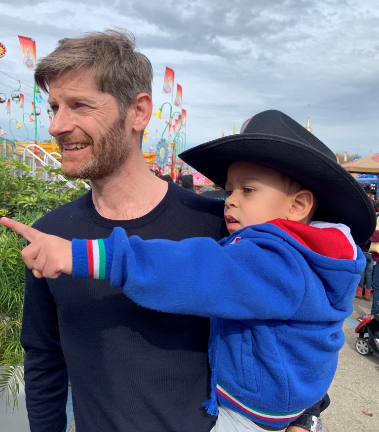 Craig Ferguson with son