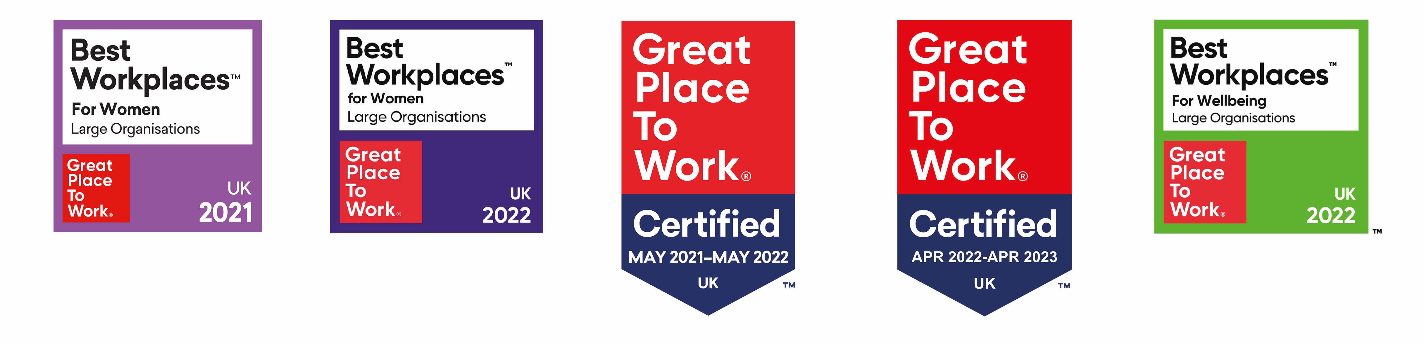 Great places to work logos
