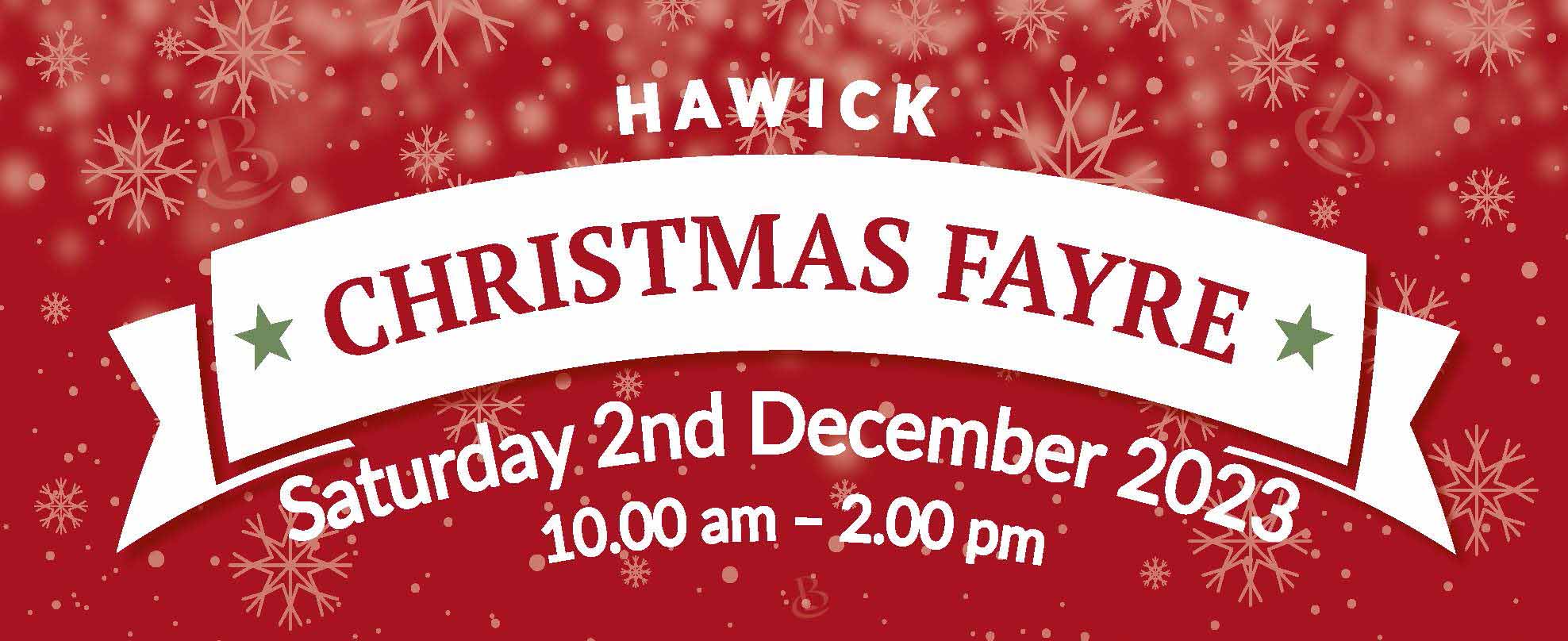 xmas fayre banner with information