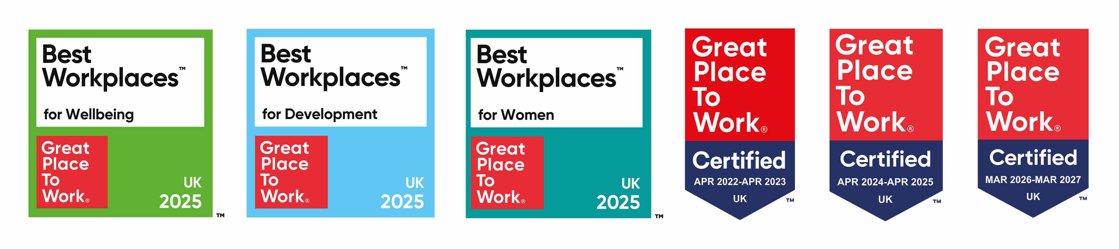 Collage of Great Place to Work logos