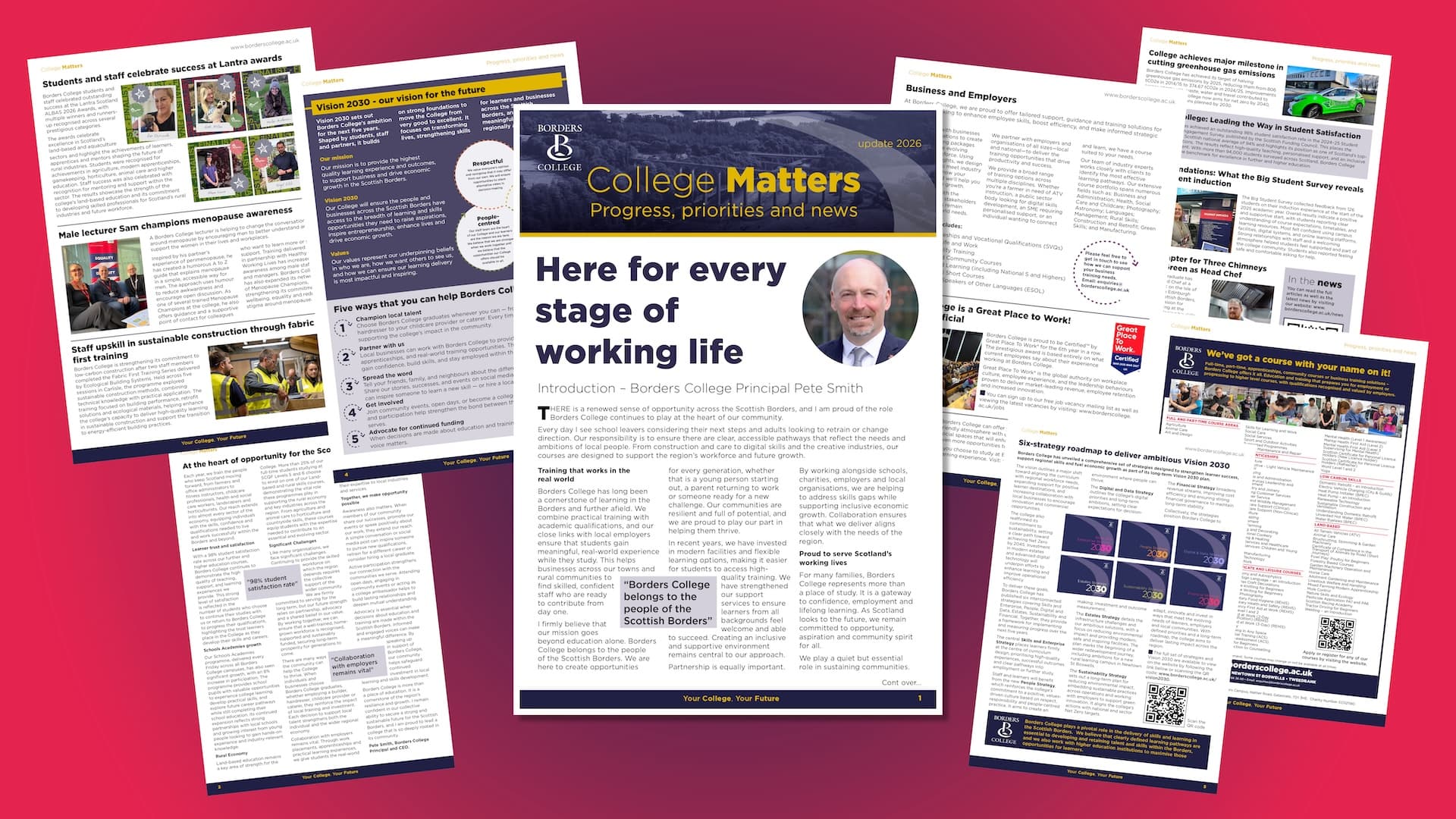 College Matters. Progress, priorities and news graphic