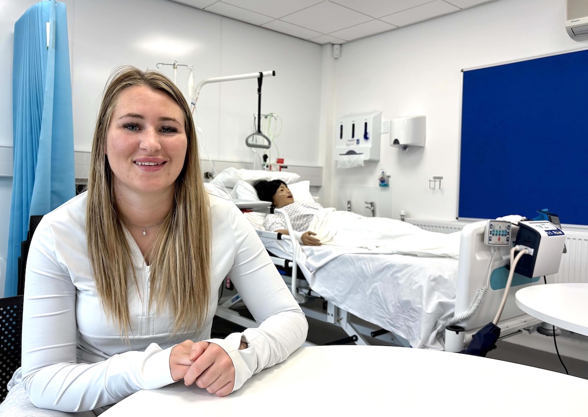 Photograph of Tamzin Mabon in the BTECH Suite at Borders College
