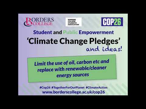 Students' Climate Change Pledges and ideas!
